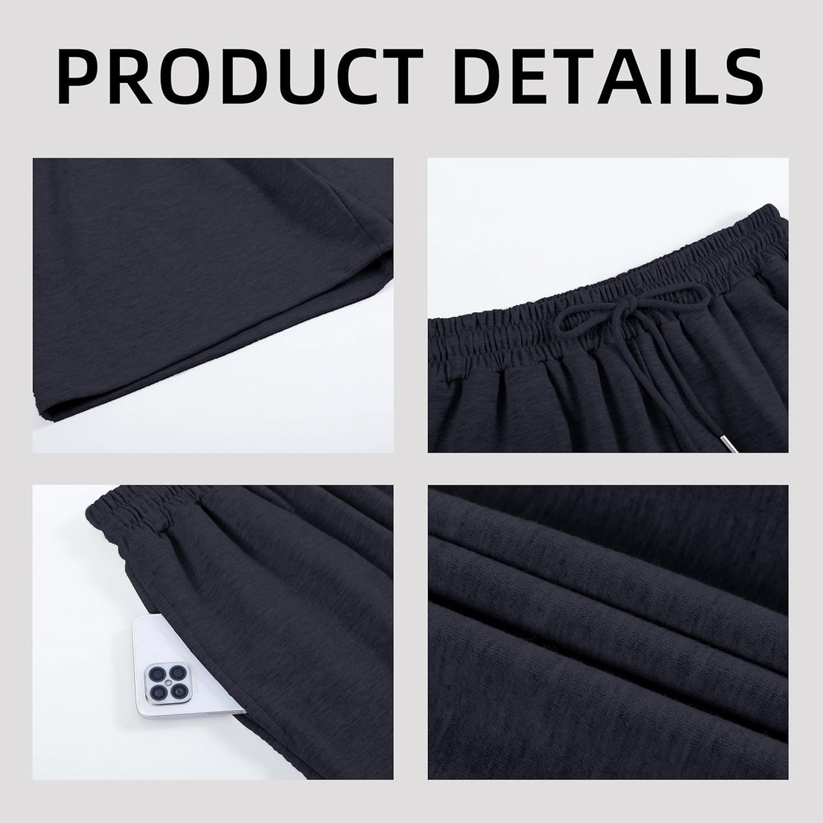 Skiennix Women's Athletic Shorts - Loose Fit Summer Jogger with Drawstring & Pockets