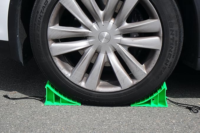 Apex RV Heavy Duty Wheel Chocks Stop Vehicle from Rolling Safety Wheel Blocks for RVs Trucks Trailers Campers Cars and Boats Essential RV Camper and Boat Accessories (Pack of 4)