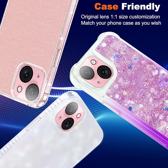 WHPXJY for Camera Lens Protector for iPhone 15/15 Plus Ultra HD Tempered Glass