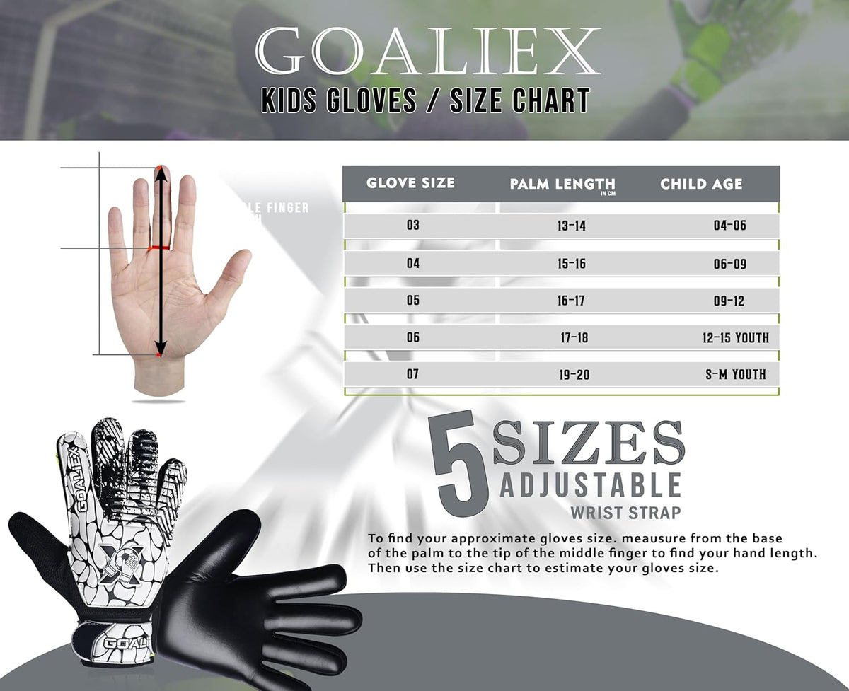 Regine Switzerland Soccer Goalie Gloves - Youth Football Goalkeeper Gloves with 4mm Super Grip Palm