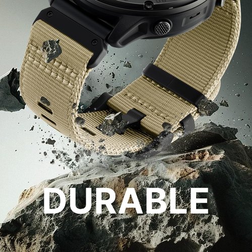 Bandletic Compatible with Garmin Fenix 6X Pro Band - Tactical Military Rugged Nylon Easy-Fit 26mm Strap for Fenix 8 51mm/7X/7X Pro/6X/5X/5X Plus/3/3 HR/Instinct 3 50mm/2X/Tactix/Enduro/Epix Pro 51mm