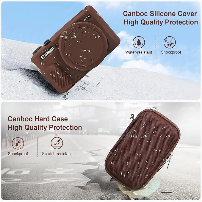 Canboc Camera Case for Canon PowerShot G7 X Mark II Digital Camera, Hard
