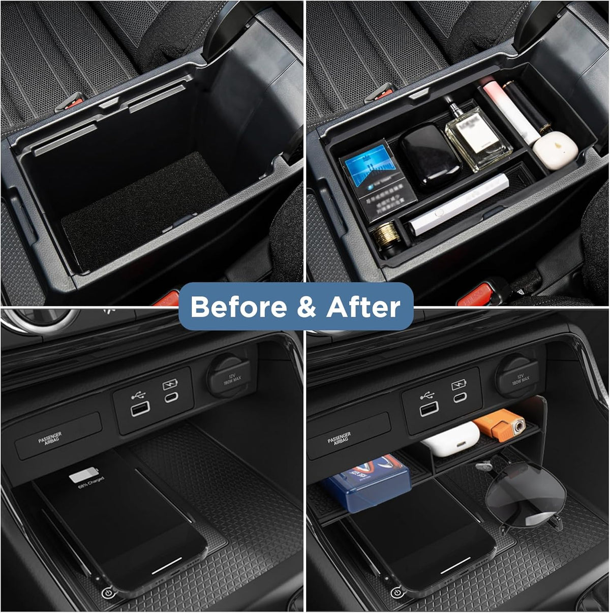 3PCS Center Console Organizer Set for 2023-2026 Honda CR-V