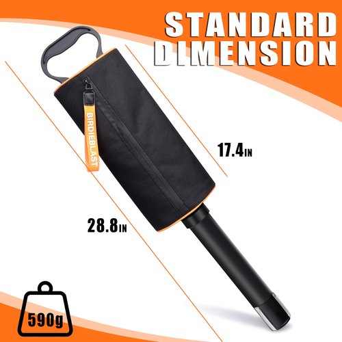 BIRDIEBLAST Portable Shag Bag Golf Ball Pick Up with Removable Plastic Tube, Hold up to 70 Balls，Premium Golf Ball Retriever for Golfers (Orange)