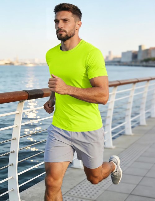 MAGCOMSEN Men's Short Sleeve Athletic Shirts - Moisture-Wicking, UPF 50+ Cooling Workout Tops | 2 Pack
