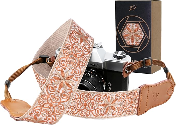 Padwa Lifestyle Khaki Yellow flower Camera Strap