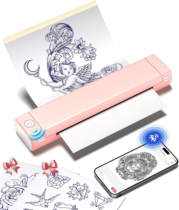 Phomemo Tattoo Stencil Printer, M08F Wireless Thermal Tattoo Printer