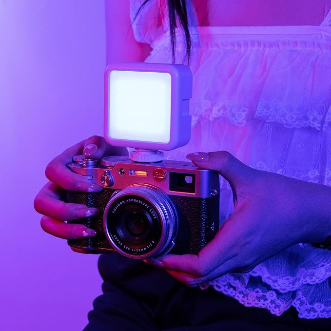 ULANZI VL49 RGB Video Lights White, LED Camera Light 360° Full Color Portable