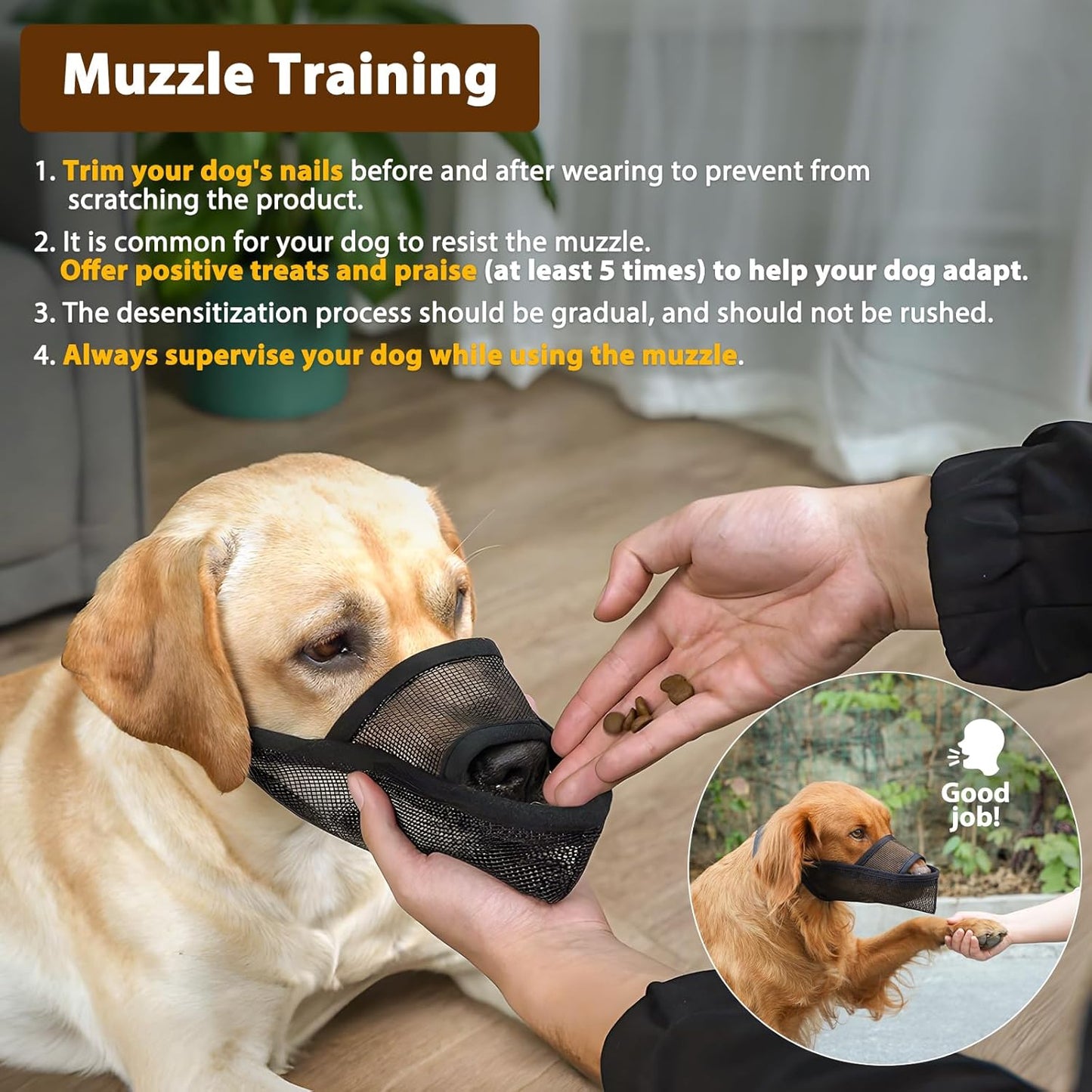 Crazy Felix Nylon Dog Muzzle for Small Medium Large Dogs Dachshund Beagle Poodle Labrador, Air Mesh Breathable and Drinkable Pet Mouth Guard for Anti-Biting Chewing Scavenging (Black,XS)