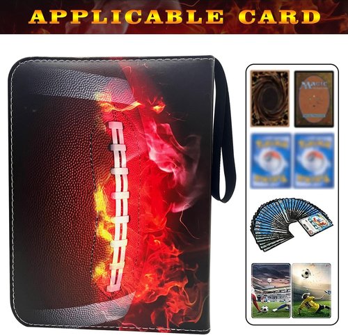 Football Card Binder - 900 Pockets Trading Card Holder with Sleeves | Durable Storage Organizer