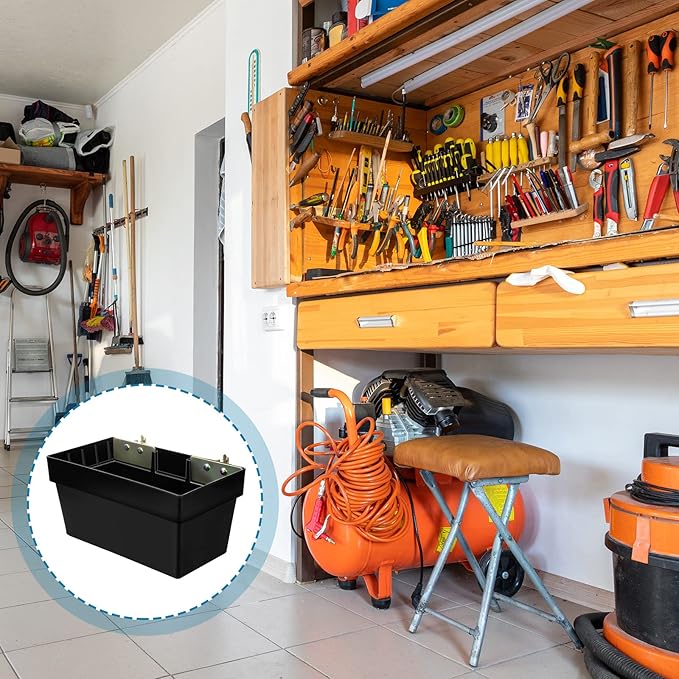 BBTO 4 Piece E-track Basket Storage Bin E Track Accessories Storage Box for Enclosed Trailer Workshop Garage Tool Organizer