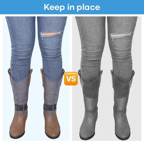 Adjustable Cowboy Boot Straps - Elastic Pant Leg Straps for Biking, Fishing & Hiking
