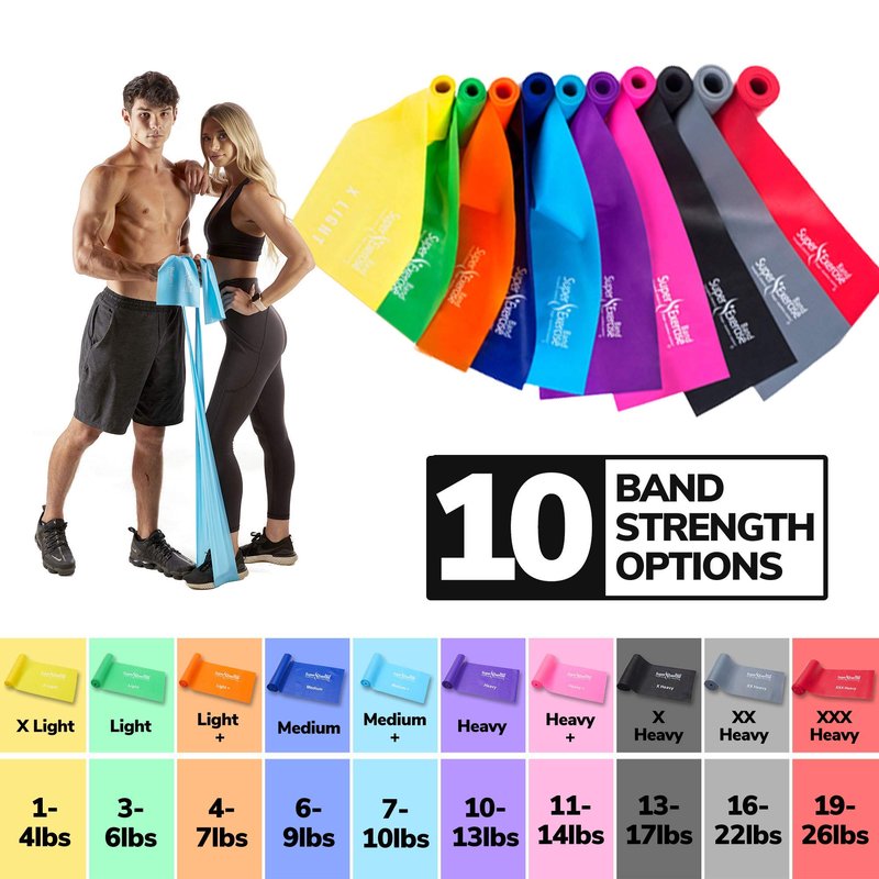 Resistance Bands for Working Out | 7Ft Long Resistance Bands |Super Exercise Bands with Carry Pouch and Door Anchor I Latex Free Workout Bands Including an Exclusive Workout App and E-Book