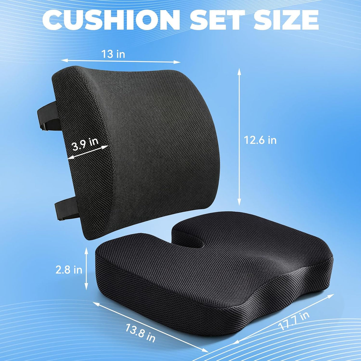 Car Seat Cushion,Memory Foam Office Chair Lumbar Support Pillow