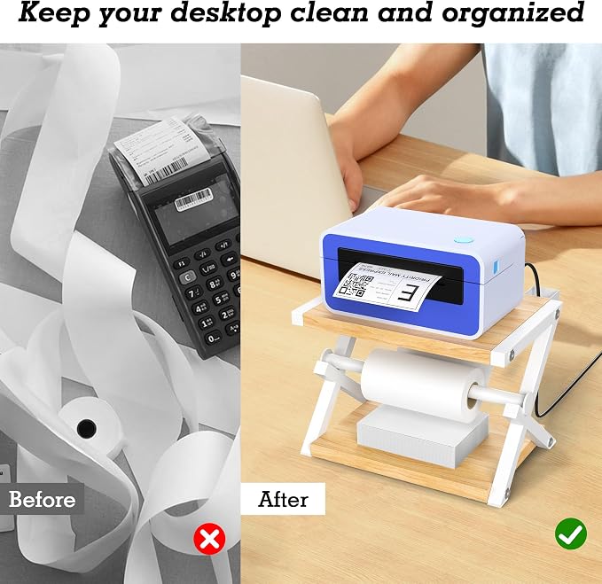 Alyoen Label Holder for Rolls and Fan-Fold Labels, Thermal Shipping Label