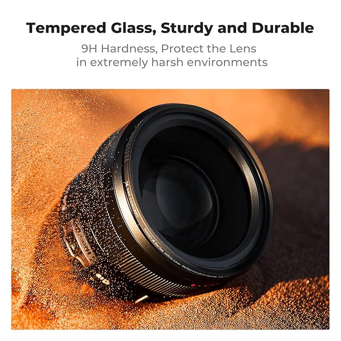 K&F CONCEPT 52mm Shockproof & Ultra Low Reflectivity MCUV Lens Protection Filter