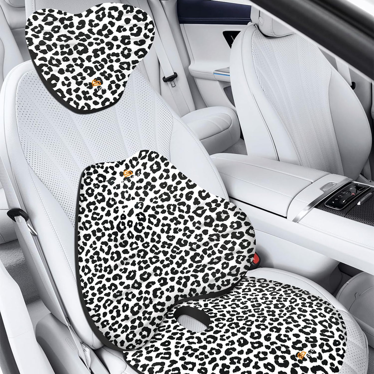 NS YOLO Ergonomic Car Seat Cushion with Comfort Memory Foam Neck Pillow, Car Pillow,Lumbar Support and Big Size Soft Seat Cushion for Driving Seat,Office Chair and Wheel Chair (CAMO-3 pcs)