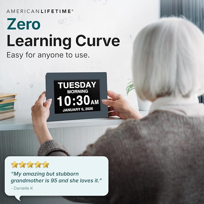 American Lifetime New 2026 Dementia Clock Large Digital Clock