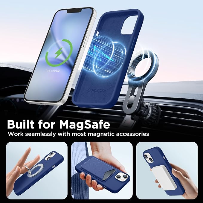 GolbinBox Magnetic for iPhone 13 Case & iPhone 14 Case, Compatible