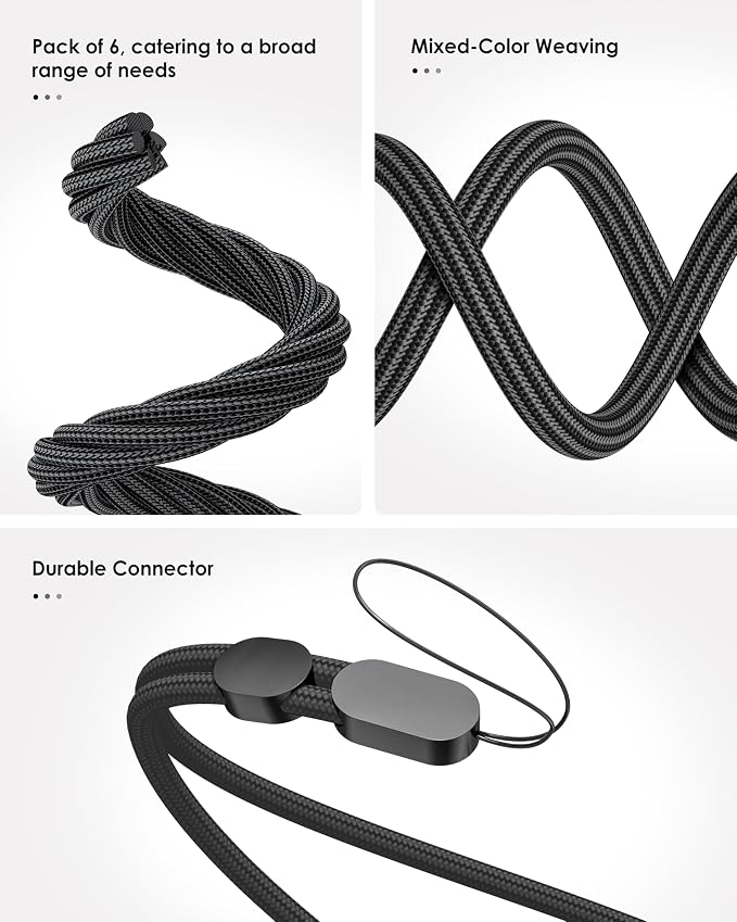 Avorast Hand Wrist Strap Lanyard, 6 Pack Adjustable Colorful Nylon Hand Wrist