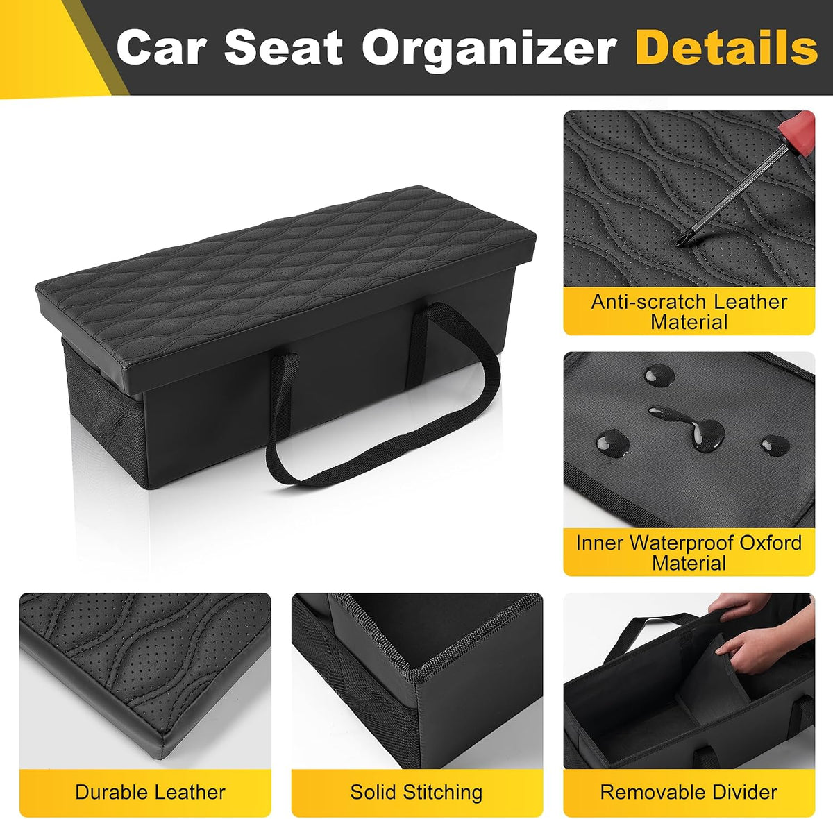 TTX LIGHTING Car Seat Organizer Fit for Kia Telluride 2020-2025 2026