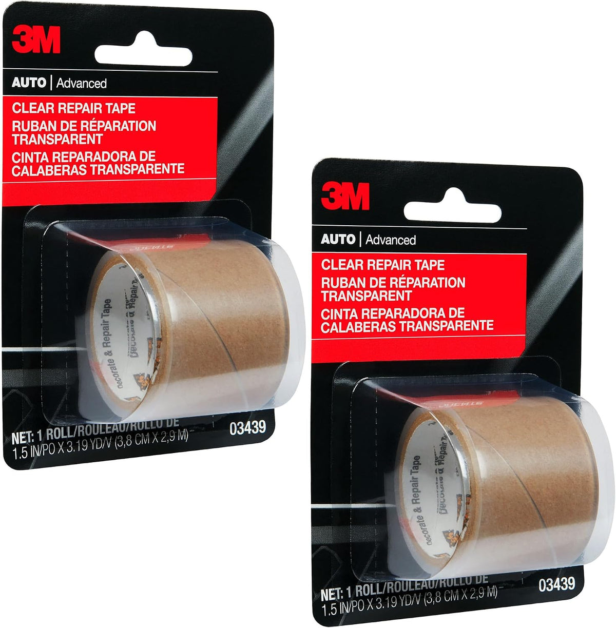 3M Auto High-Strength Lens Repair Film, 3.5 in x 7.75 in, Assorted Sheets: Red / Amber / Clear, Weatherproof & Airtight Seal, Flexible Film Repairs Flat or Curved Lenses on Truck & Car Lights (03345)