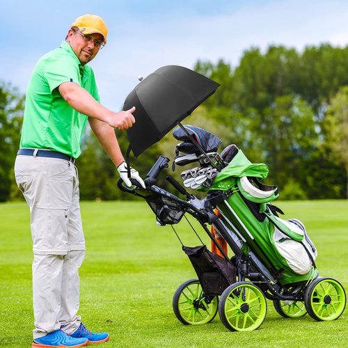 G4Free Golf Bag Umbrella for Club Protection Flex Umbrella (Black)