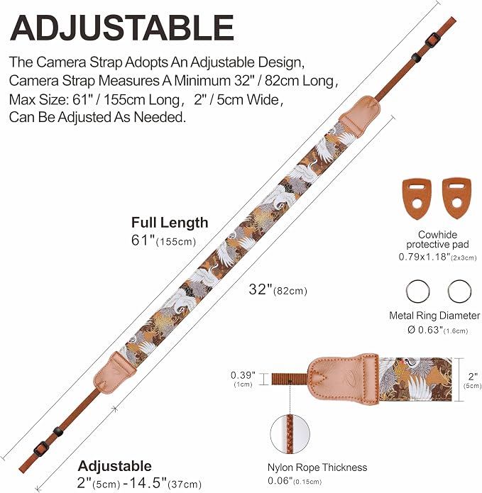Padwa Lifestyle Brown Crane Camera Strap
