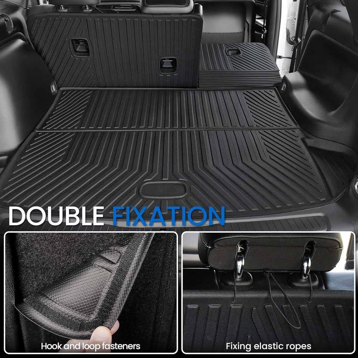 Floor Mats Set for 2022-2025 2026 Jeep Grand Cherokee WL74 (Incl 4XE, not for WK2 or L), All Weather TPE Backrest Trunk Mat Cargo Liner Door Sill Guards Accessories (WL74 | Floor Mats Set)