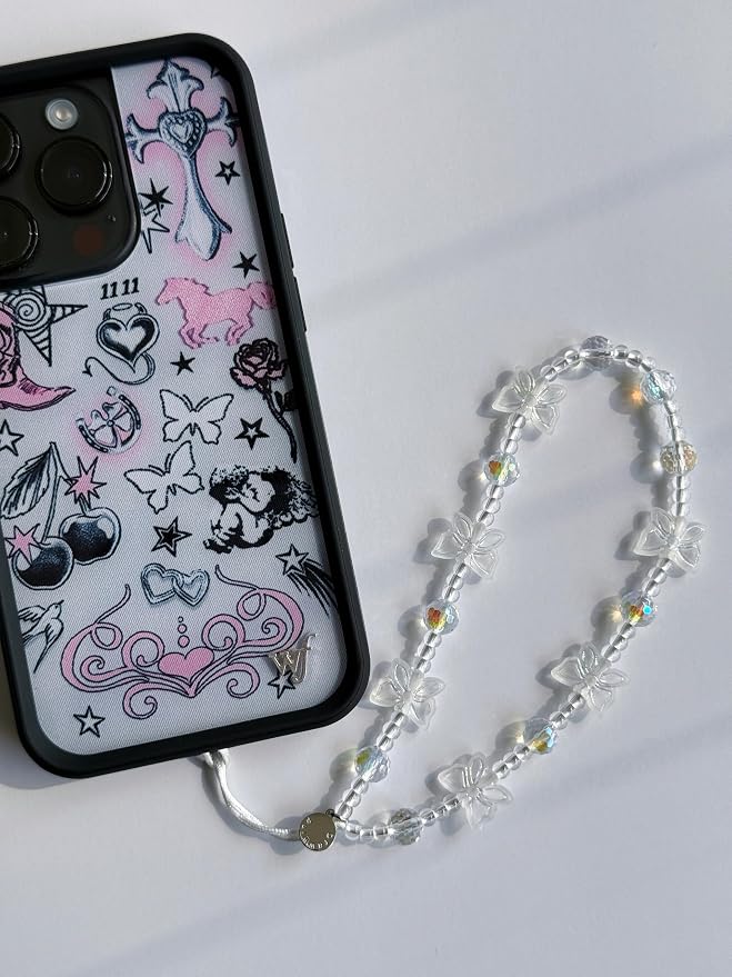 Drawwind Phone Charm Beaded Wristlet Strap Universal Cell Phone Lanyard Cute