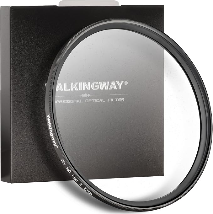 Walking Way 82MM White Pro Mist Diffusion Lens Filter, Dreamy Fog & Soft Glow