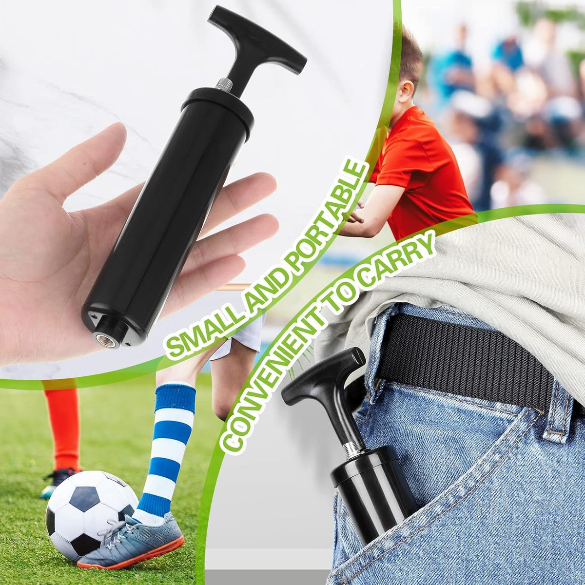 Reginary Ball Pump - 10 Pcs Sports Pump with Needle & Extension Hose for Basketball, Football, Soccer, Volleyball