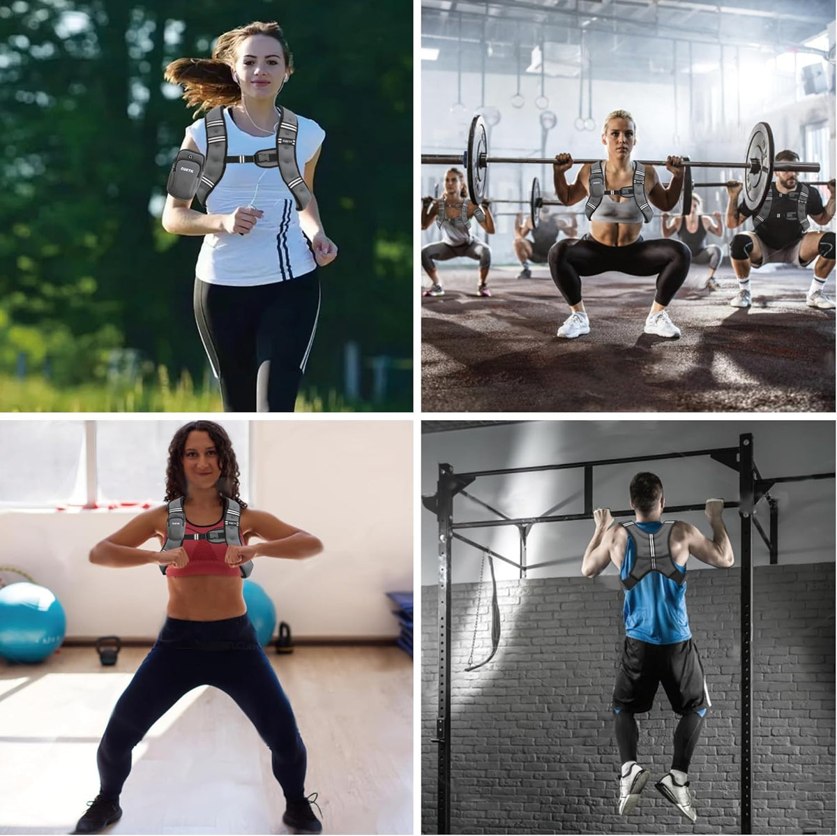 ZUETK Weighted Vest - Adjustable 6lb to 30lb | Reflective Stripe for Enhanced Safety - Ideal for Strength Training and Fitness