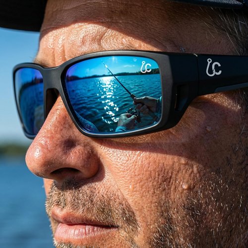 CATCHRO Polarized Fishing Sunglasses - UV Protection with Blue Mirror Lenses | Stylish & Durable
