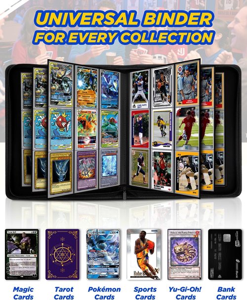 9 Pocket Toploaders Binder by [Brand Name] - Premium Zippered Card Album for 288 Trading Cards