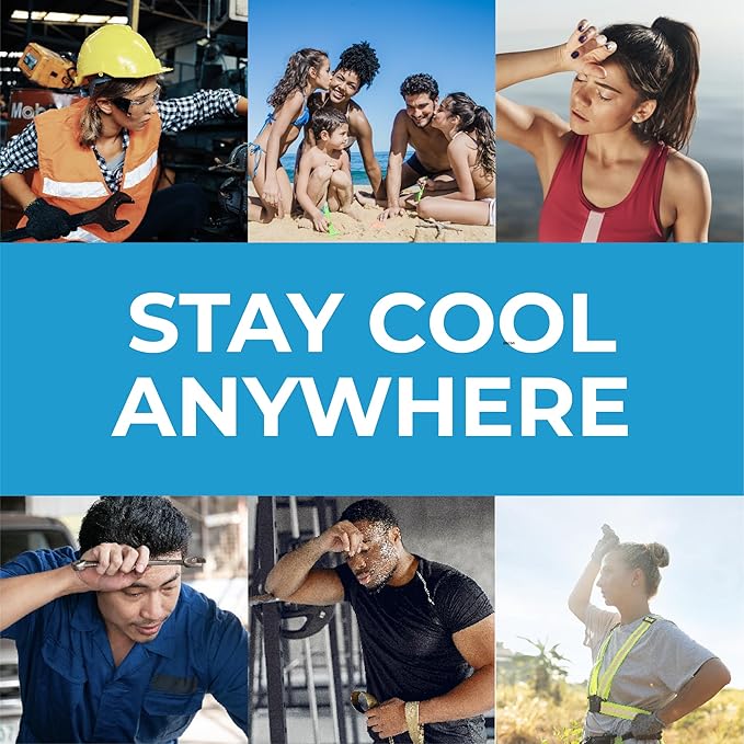 SHAKEitCOOL Original Cooling Towel – Be Cool in Style - Heat Relief, Soft, Lightweight, Sun Protection, Easy Clean - Perfect for Biking, Running, Yoga, Gym, Gardening - Kid Bike