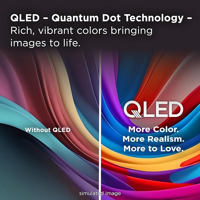 TCL 65" T7 4K QLED Google TV with 144Hz Gaming (65T7) | Smooth Motion for Sports & Gaming