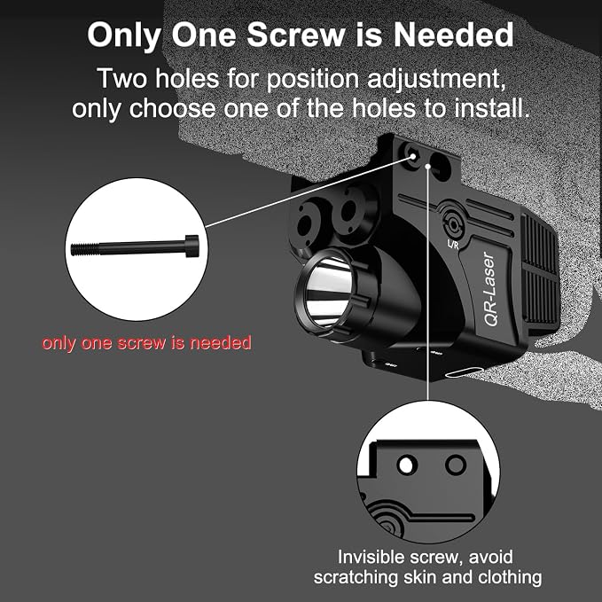 Red Green Purple Blue Laser Light Combo, 800 Lumens Tactical Flashlight Laser