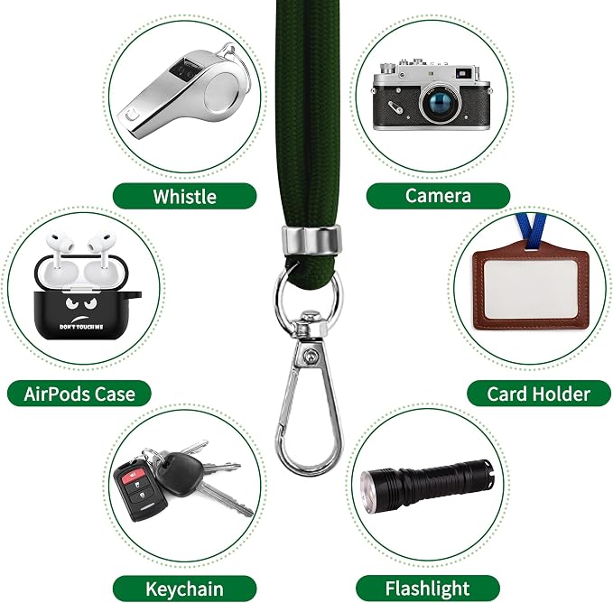 CACOE Phone Lanyard 2 Pack-1× Adjustable Neck Strap, 1× Wrist Strap, 2× Pads