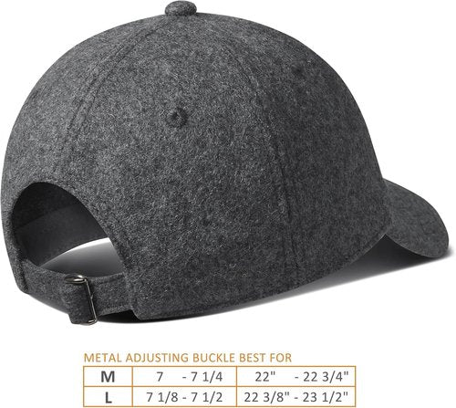 GADIEMKENSD Unstructured Wool Baseball Cap - Winter Warmth & Adjustable Fit | Stylish Headwear