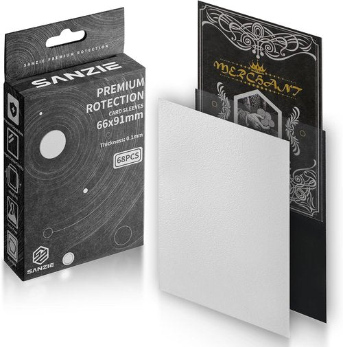 **SANZIE Matte Card Sleeves - Premium Deck Protectors for MTG, TCG & PTCG | 68 Count Light Grey**