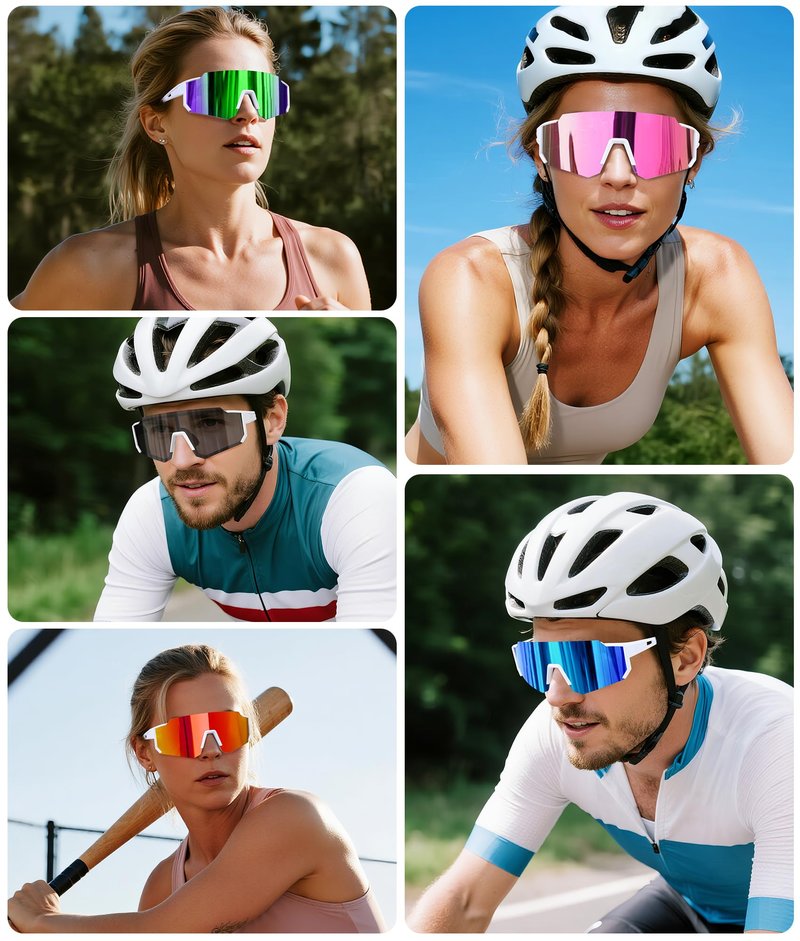 STORYCOAST Polarized Sports Sunglasses for Men Women,Driving Fishing Cycling Mountain Bike Sunglasses UV400 Protection Clear Gray Frame-photochromic Lens