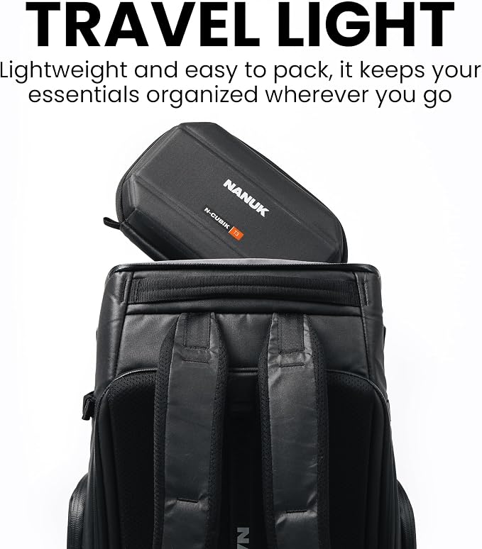 NANUK N-Cubik T3 Camera Bag Insert – Water-Resistant Hard-Shell Pouch –