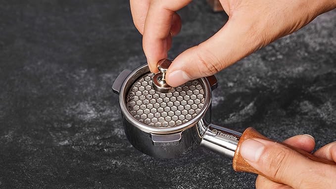 58mm Magnetic Espresso Dosing Funnel & Puck Screen Set - 304 Stainless Steel Coffee Dosing Ring Compatible with Rancilio, Gaggia, All 58mm Portafilters