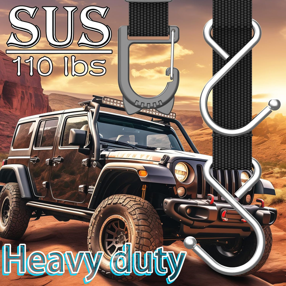 Car Seat Headrest Hooks, 2 Packs