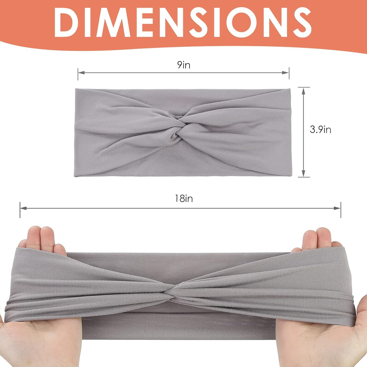 Panleding Stretchy Headbands for Women - 12 Pcs Soft Twist Knotted Design for Yoga & Daily Wear