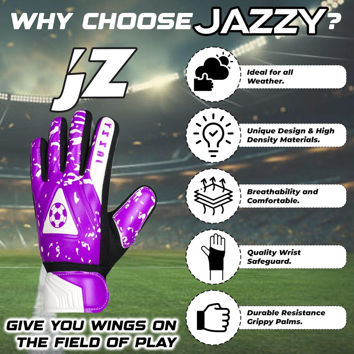 Regine Switzerland Youth Goalie Gloves - Double Wrist Protection & Non-Slip Latex Material