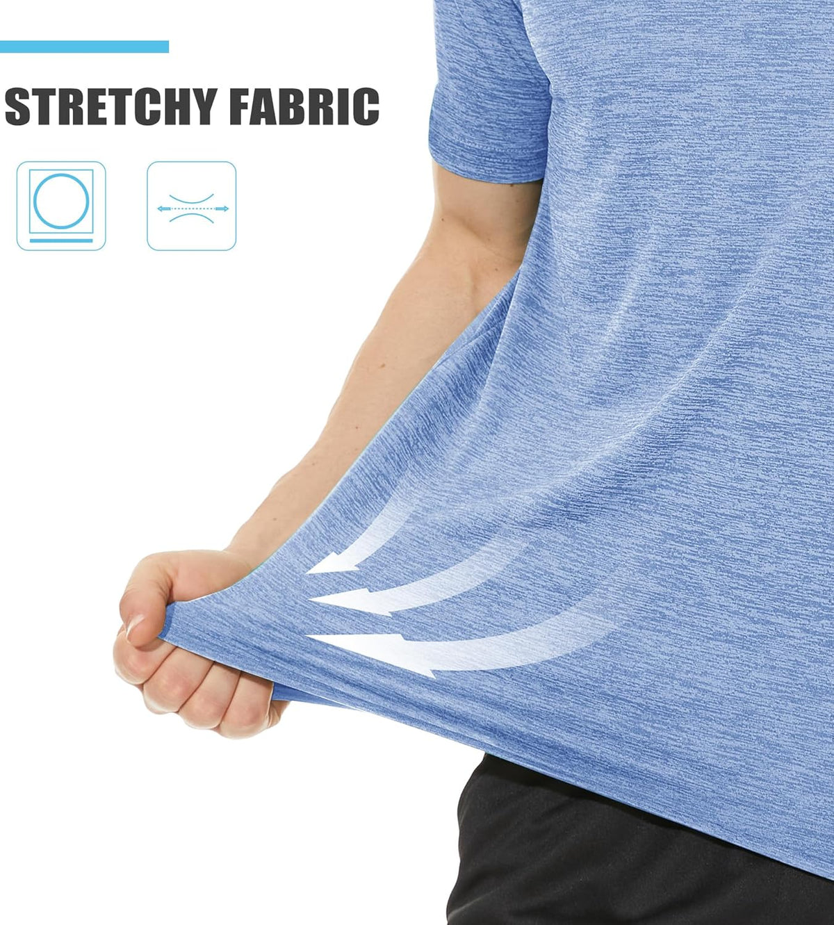 TACVASEN Men's Athletic Workout Shirts - Short Sleeve Dry Fit Crewneck T-Shirts for Running | Gym Wear