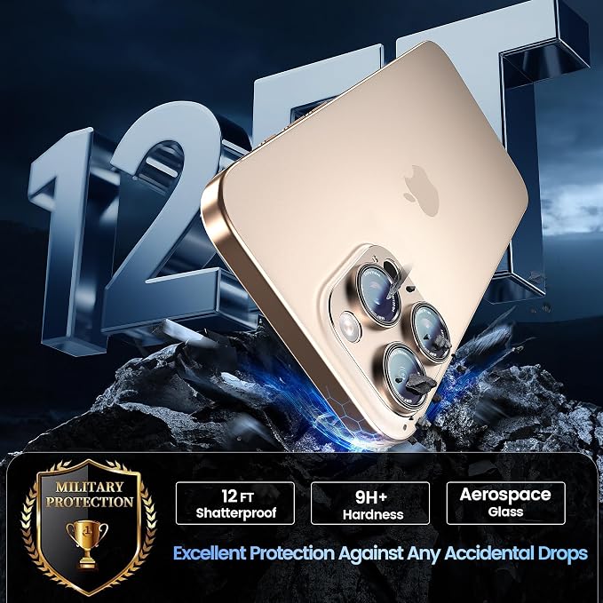 CACOE Camera Lens Protector for iPhone 14 Pro/14 Pro Max/16 Pro/16 Pro Max