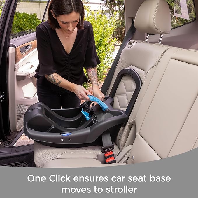 Diono Quantum 4 3-in-1 Travel System with LiteClik 30 R SafePlus Infant Car Seat and Base, Rear-Facing for Infants 4-30lbs, Includes Infant Car Seat Folding Stroller and Toddler Seat (Black Jet)
